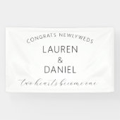 Glückwunsch, die neu schreiben, schreiben Hochzeit Banner (Horizontal)
