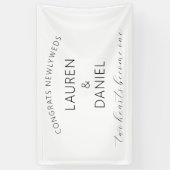 Glückwunsch, die neu schreiben, schreiben Hochzeit Banner (Vertikal)