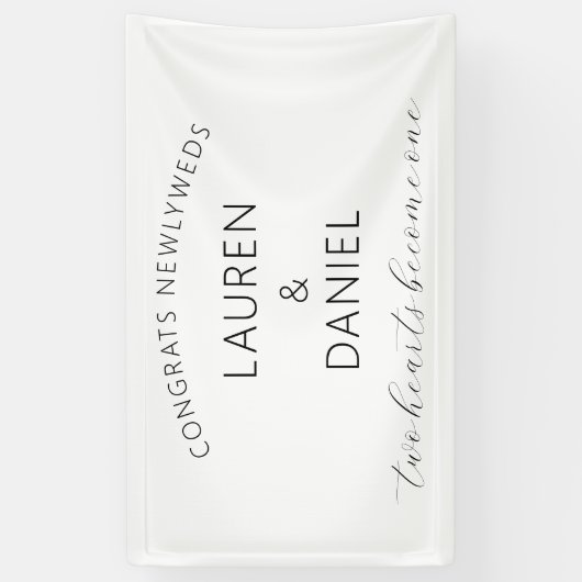 Glückwunsch, die neu schreiben, schreiben Hochzeit Banner (Vertikal)