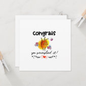 Glückwunsch, die Sie geklatscht haben Cartoon Cat Karte (Vorderseite/Rückseite Beispiel)