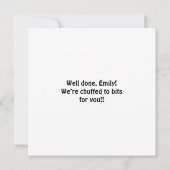 Glückwunsch, die Sie geklatscht haben Cartoon Cat Karte (Rückseite)