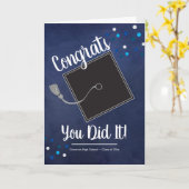 Glückwunsch, die Sie getan haben Grad Mortarboard Karte (Gelbe Blume)