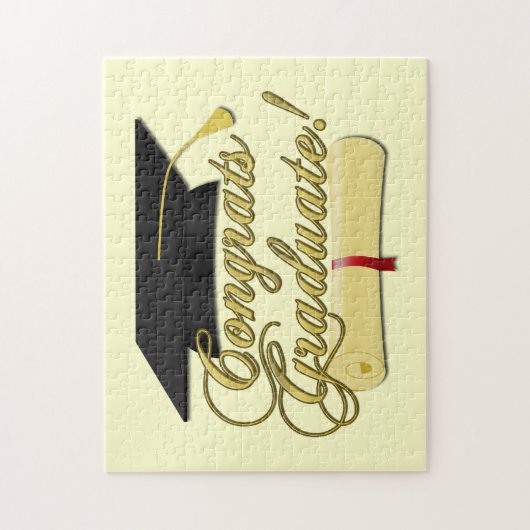 Glückwunsch Diplom und Abschluss Puzzle (Vertikal)