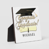 Glückwunsch Diplomabschlüsse Abschluss, der Ihren  Fotoplatte (Vorderseite)