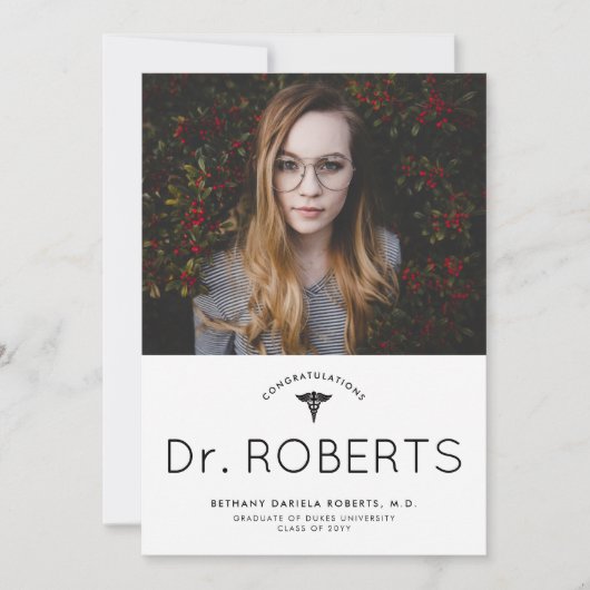 Glückwunsch Doc Abschluss Ankündigung (Vorderseite)