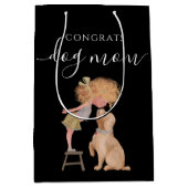 Glückwunsch Dog Mama Geschenktasche Mittlere Geschenktüte (Vorderseite)