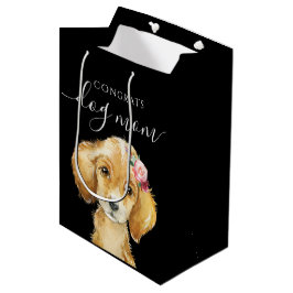 Glückwunsch Dog Mama Geschenktasche Mittlere Geschenktüte
