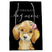 Glückwunsch Dog Mama Geschenktasche Mittlere Geschenktüte (Vorderseite)