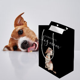 Glückwunsch Dog Mama Geschenktasche Mittlere Geschenktüte