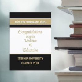 Glückwunsch! Doktorand der Bildung Karte