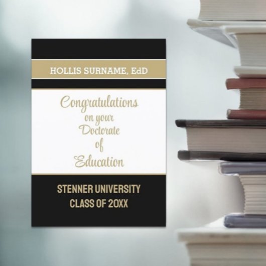 Glückwunsch! Doktorand der Bildung Karte