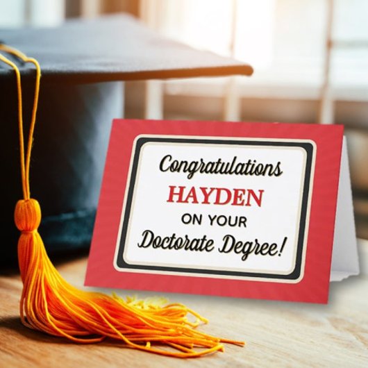 Glückwunsch! Doktorandenkarte Abschluss Dankeskarte