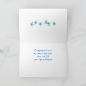 Glückwunsch-Doppelbaby-Jungen-Blau-Buggy Karte (Innenseite)