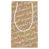 Glückwunsch Dots Muster Imitate Rustikale braune K Kleine Geschenktüte (Vorderseite)