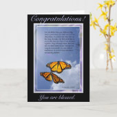 "Glückwunsch! Du bist gesegnet." Karte (Gelbe Blume)