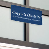 Glückwunsch dunkelblau, benutzerdefinierter Script Banner (Draußen Gebäude)
