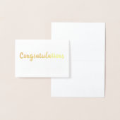 Glückwunsch einfache minimale Textstil-Karte Folienkarte (Anzeige)