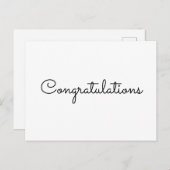 Glückwunsch einfache minimale Textstil-Karte Postkarte (Vorne/Hinten)