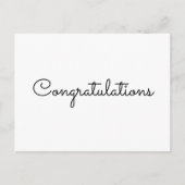 Glückwunsch einfache minimale Textstil-Karte Postkarte (Vorderseite)