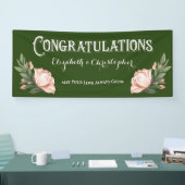 Glückwunsch Engagement Partei Rose Blume verboten Banner (Messe)