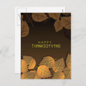 Glückwunsch Ernsthaftigkeit Grüße mit Herbstlauben Feiertagspostkarte (Vorne/Hinten)