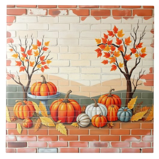 Glückwunsch Erntedankend Beliebter schöner Fall Fliese (Vorderseite)