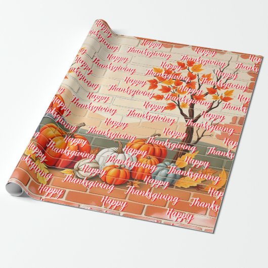 Glückwunsch Erntedankend Beliebter schöner Fall Geschenkpapier (Ungerollt)