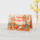 Glückwunsch Erntedankend Beliebter schöner Fall Karte (Gelbe Blume)