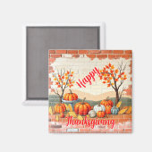 Glückwunsch Erntedankend Beliebter schöner Fall Magnet (Vorderseite/Rückseite)