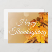 Glückwunsch Erntedankend Herbstleaves Feiertagskarte (Vorne/Hinten)