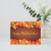 Glückwunsch Erntedankend Herbstleaves Postkarte (Stehend Vorderseite)