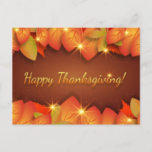 Glückwunsch Erntedankend Herbstleaves Postkarte (Vorderseite)