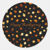 Glückwunsch Erntedankend Herbstleaves Runder Aufkleber (Vorderseite)