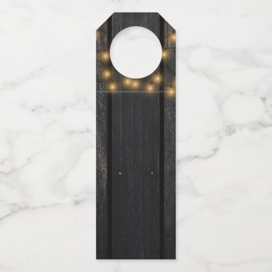 Glückwunsch Erntedankfest Freundschaft rustikale H Flaschenanhänger (Rückseite)