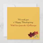 Glückwunsch Erntedankfest Herbst Blätter Dankbarke Feiertagskarte (Rückseite)