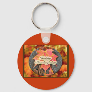 Glückwunsch Erntedankfest Herbstmapelleaf Serie Schlüsselanhänger