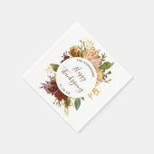 Glückwunsch Erntedankfest Personalisiert floralen Serviette (Ecke)