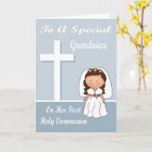 Glückwunsch-erste Kommunions-Gruß-Karte Karte (Gelbe Blume)