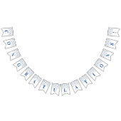 Glückwunsch-Fahnedunkelblauer silberner Confetti Wimpelkette (Alle)