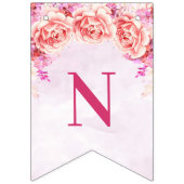 Glückwunsch-Fahnelila Watercolor-Blumen Wimpelkette (Dritte Fahne)