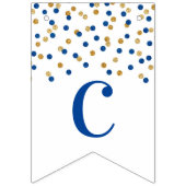 Glückwunsch-Fahnen-dunkelblauer GoldConfetti Wimpelkette (Erste Fahne)