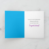 Glückwunsch, farbenfrohe Giraffe, Kaleidoskop Dankeskarte (Innenseite)