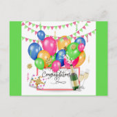 Glückwunsch Feier Postkarte (Vorderseite)