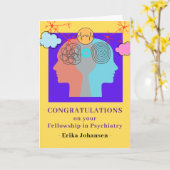 Glückwunsch Fellowship in Psychiatrie-Profilen Karte (Gelbe Blume)