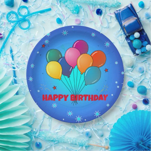 Glückwunsch! Festlicher Sternenhimmel, Pappteller (Party)