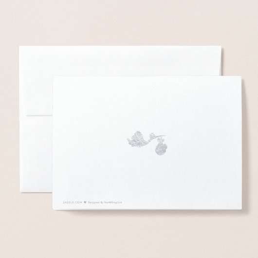 Glückwunsch Foil Pregnancy Ankündigung (Rückseite mit Umschlag)