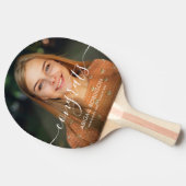 Glückwunsch Foto Script Abschluss Benutzerdefinier Tischtennis Schläger (Seitenansicht)