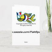 GLÜCKWUNSCH French Flag Fish funny greeting card Karte (Rückseite)