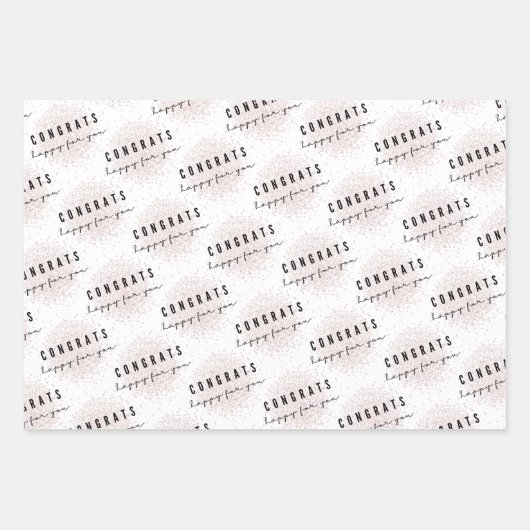 Glückwunsch freuen sich auf Ihr Papier Set (Vorderseite 2)