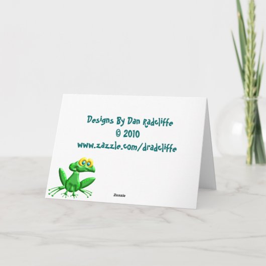 Glückwunsch-Frösche Karte (Rückseite)